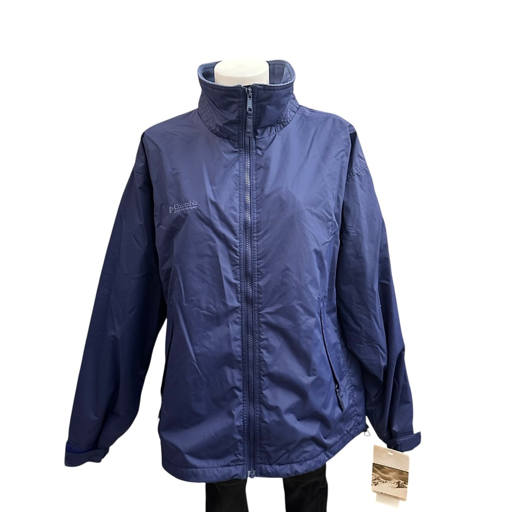 Columbia WomensFalmouth Parka Midnight Bleu‎ Marine Fleece Lined Vintage Large
